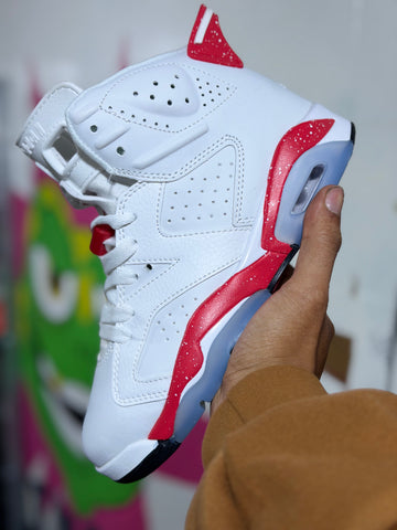 Retro 6 blanco con rojo