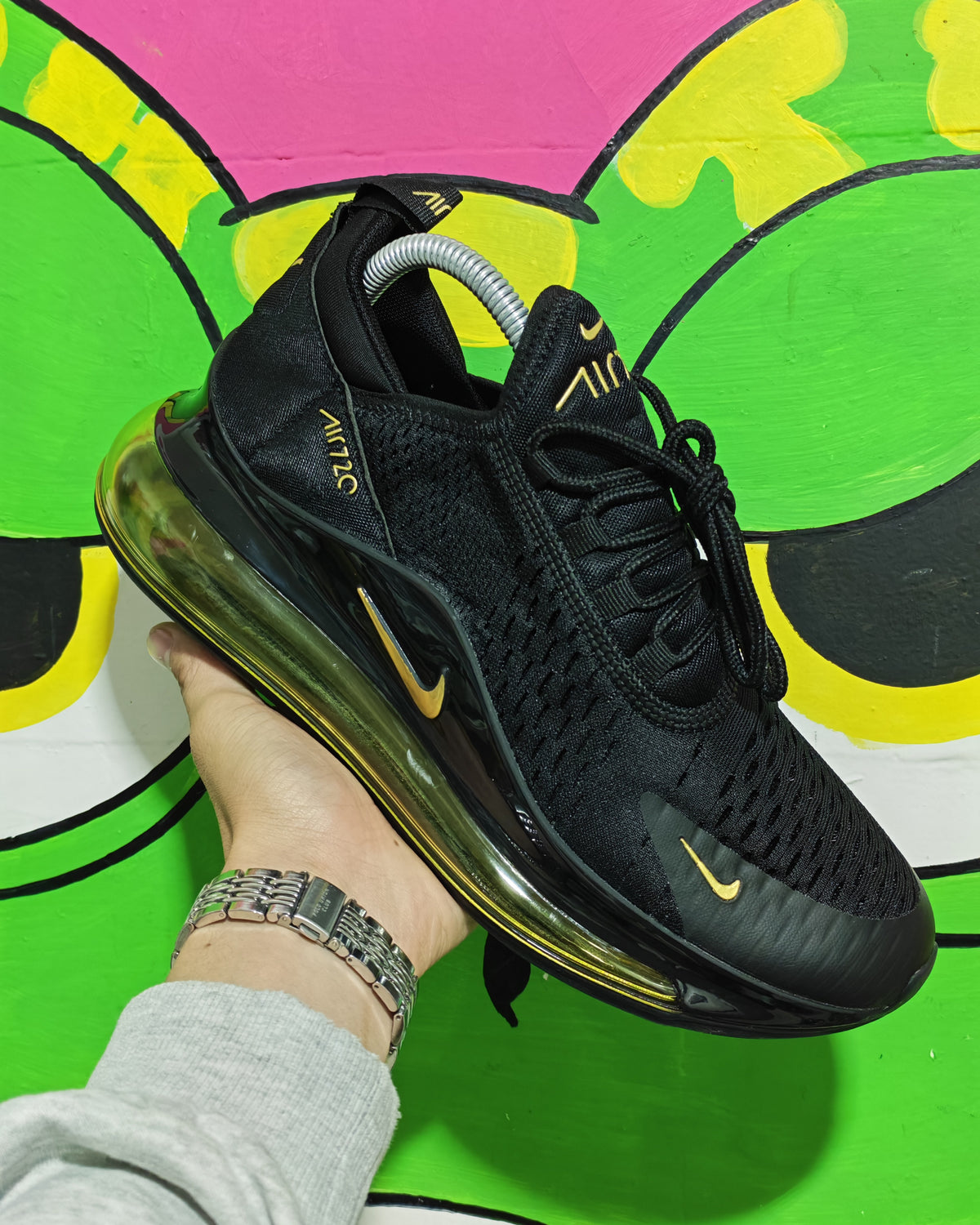 Air Max negro/Dorado