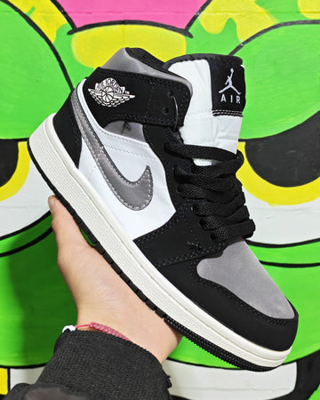 Retro 1 Mid Satin Grey Toe.