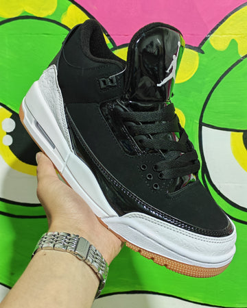 Retro 3 Black White Gum